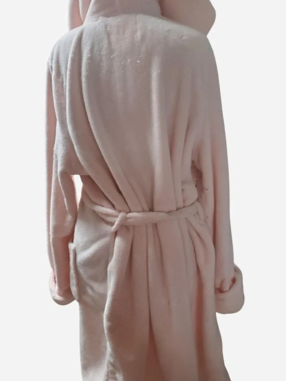 Victoria's Secret Bathrobe Womens XL Pink Plush Belted Sherpa Lining Lounge